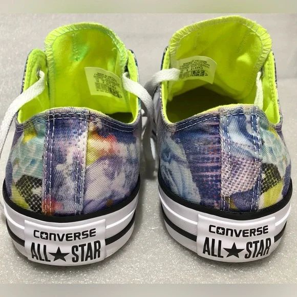 Converse Purple and Blue Artistic Print Sneakers - Picture 4 of 10